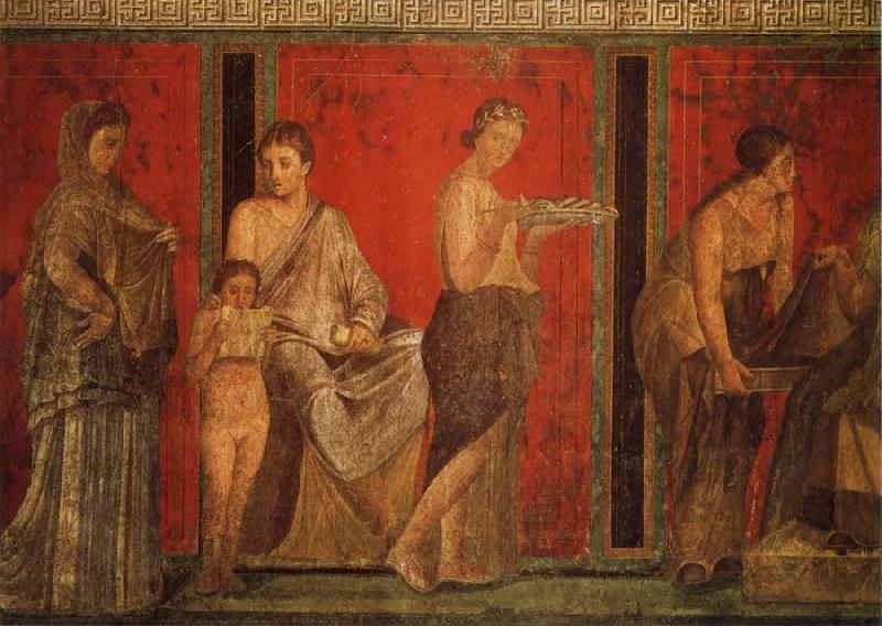 unknow artist Fresco out of Pompei oil painting image